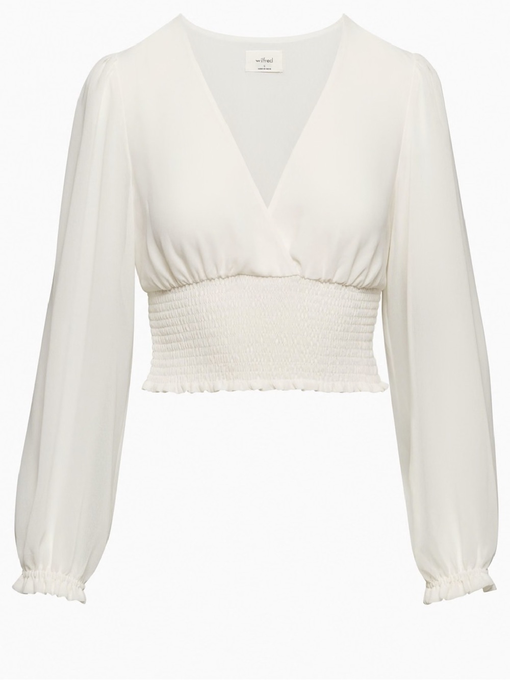 Aritzia Wilfred Light Birch Wistful Blouse